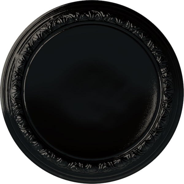 Ekena Millwork Carlsbad Ceiling Medallion (Fits Canopies up to 14 1/4"), 19 1/2"OD x 1 3/4"P, Black Pearl CM19CABPS - main